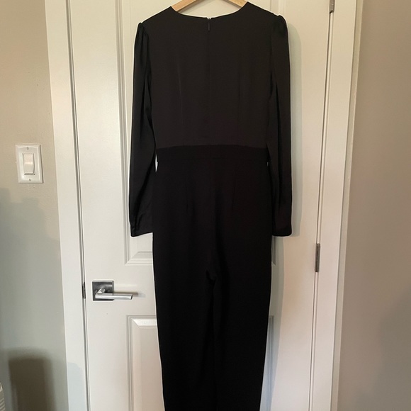 Black Surplice Jumpsuit - Picture 9 of 11